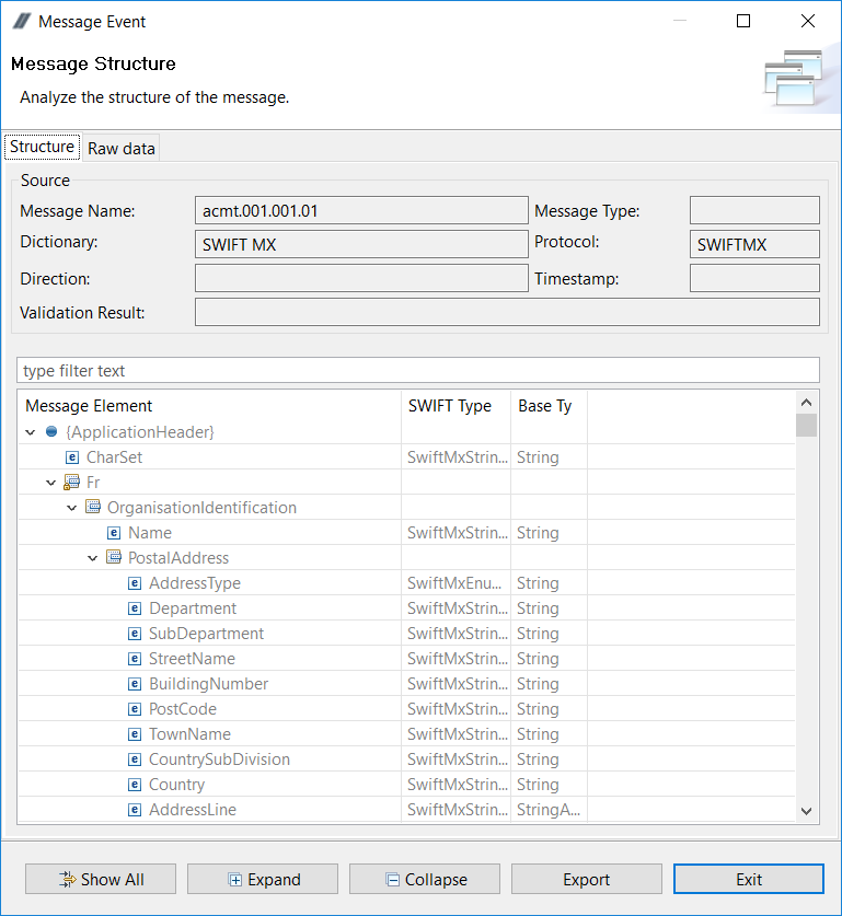 Esprow ETP - Studio for SWIFT - MX Message
